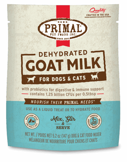 Primal Dehydrated Goat Milk for Dogs and Cats – 5.2oz