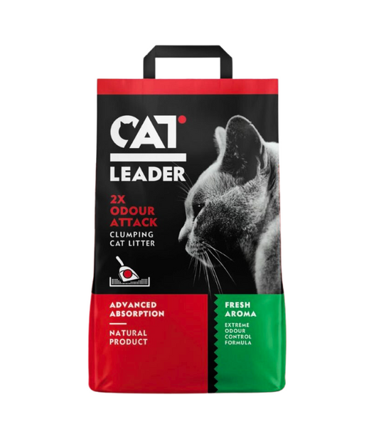 Geohellas Cat Leader Clumping 2XOdour Attack Fresh Aroma Cat Litter- Flavor-Fresh scent