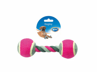 Duvo Tug Toy Knotted Cotton with Tennis Balls (18 cm)