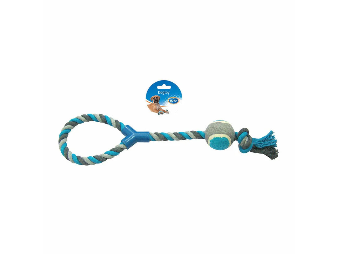 Duvo Tug Toy Knotted Loop With Tennis Ball (48 cm)