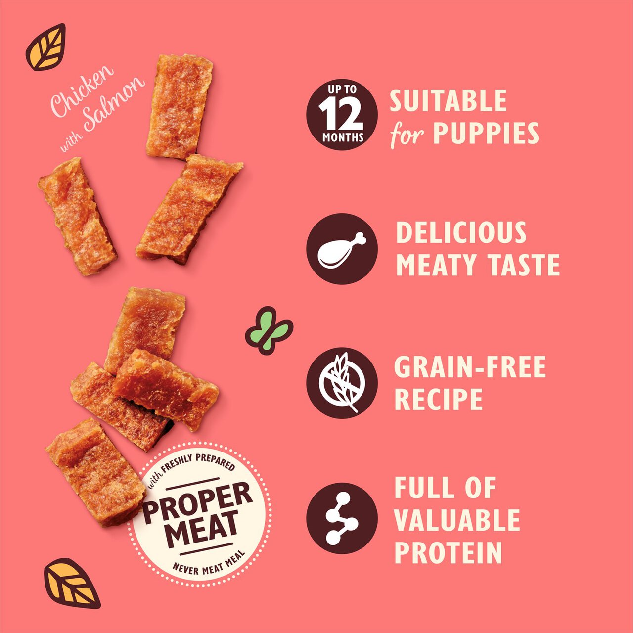 Lily's Kitchen Chicken and Salmon Nibbles Puppy Treats 70G
