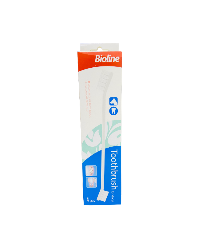 Bioline Toothbrush for Dogs Set -4pcs