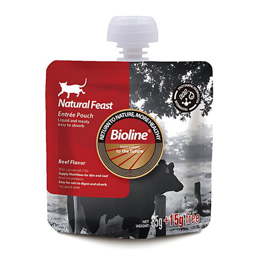 Bioline Natural Feast Entree Pouch Beef Flavor 85g+15g