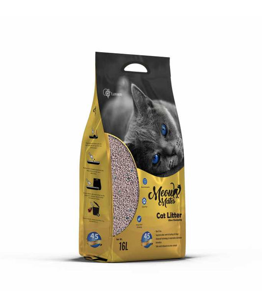 Meow Mates Bentonite Cat Litter - Lemon Scent (10kg)