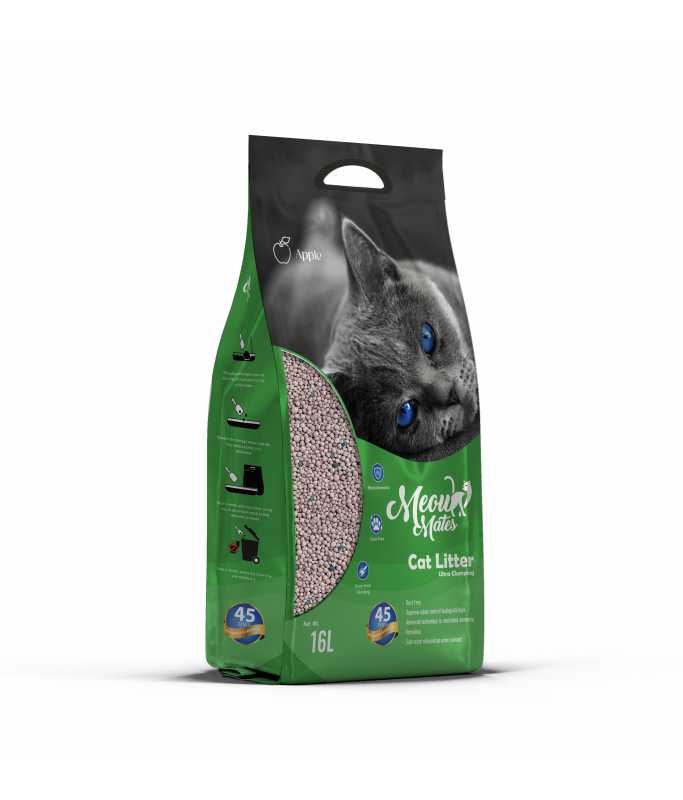 Meow Mates Bentonite Cat Litter - Apple Scent (10kg)