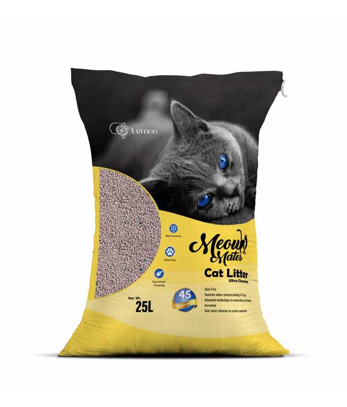 Meow Mates Bentonite Cat Litter - Lemon Scent (10kg)