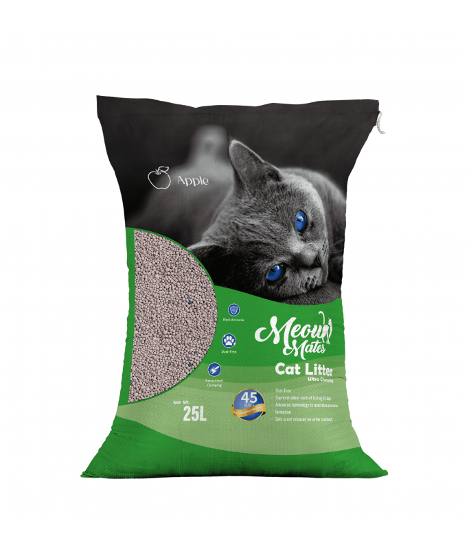 Meow Mates Bentonite Cat Litter - Apple Scent (10kg)