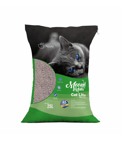 Meow Mates Bentonite Cat Litter - Apple Scent (10kg)