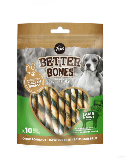 Zeus Better Bones Wrapped Twists - Lamb & Mint (114g)