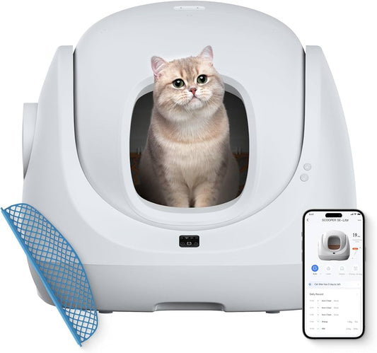 Catlink SE Lite AI Self Cleaning With Odour Removal Cat Litter Box 64x56x60cm - Grey