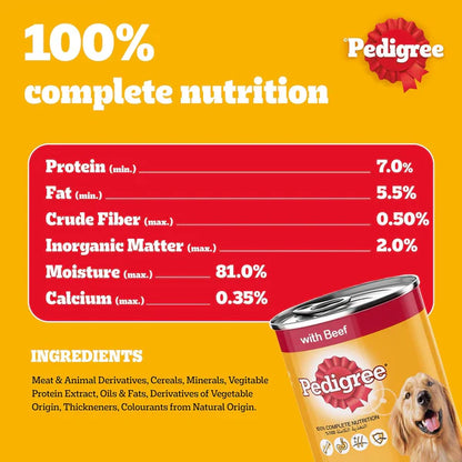 Pedigree Beef Chunks in Gravy Wet Dog Food - 400G