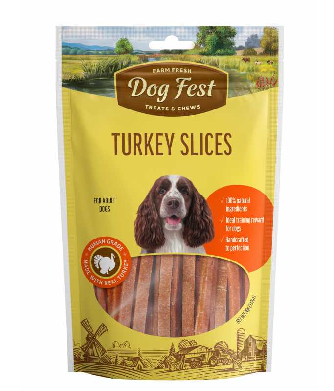 Dog Fest Turkey Slices For Adult Dogs - 90g