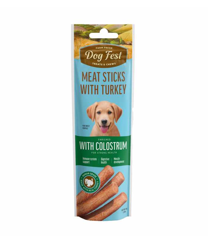 Dog Fest Turkey Stick With Colostrum - 45g