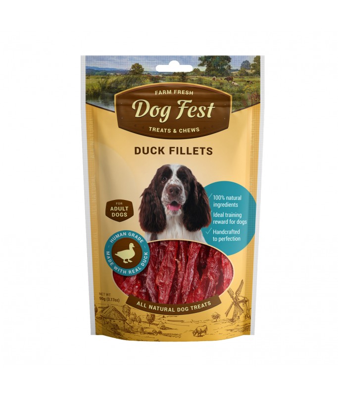 Dog Fest Duck Fillets For Adult Dogs - 90g