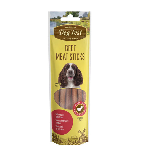 Dog Fest Beef Meat Sticks For Adult Dogs - 45g