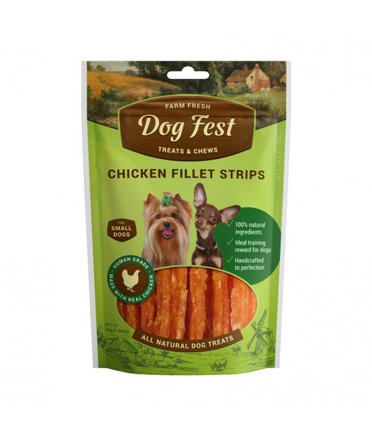 Dog Fest Chicken Fillet Strips For Mini-Dogs - 55g