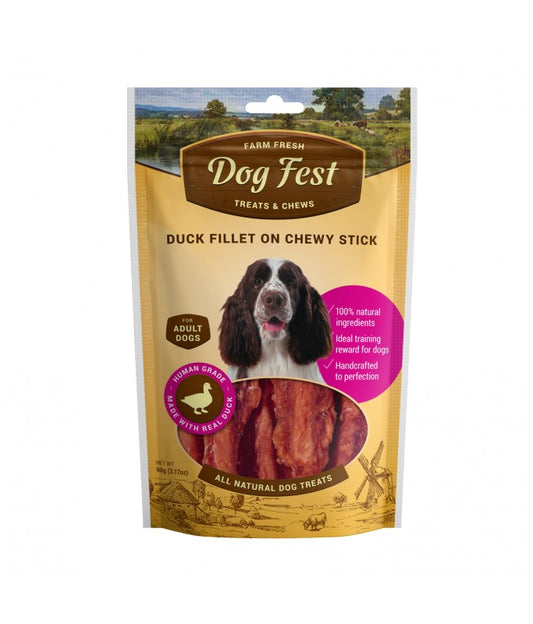 Dog Fest Duck Fillet On A Chewy Stick For Adult Dogs - 90g