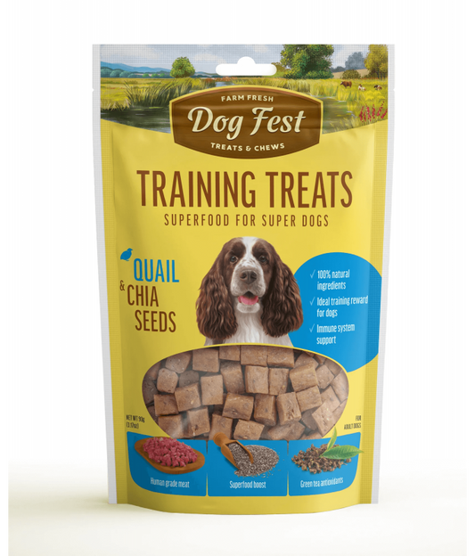 Dog Fest Training Treats Quail & Chia Seeds - 90g