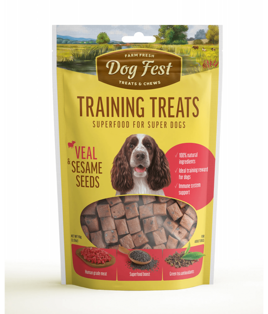 Dog Fest Training Treats Veal & Sesame Seeds - 90g