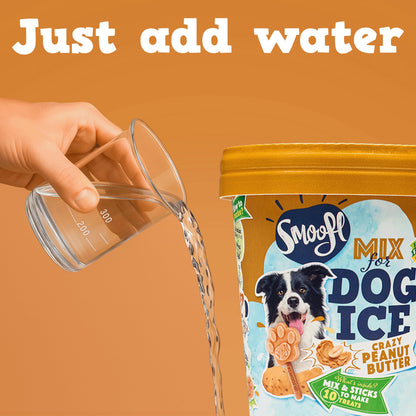 Smoofl Peanut Butter Mix for Dog Ice with 10pcs Chew Sticks - 105G