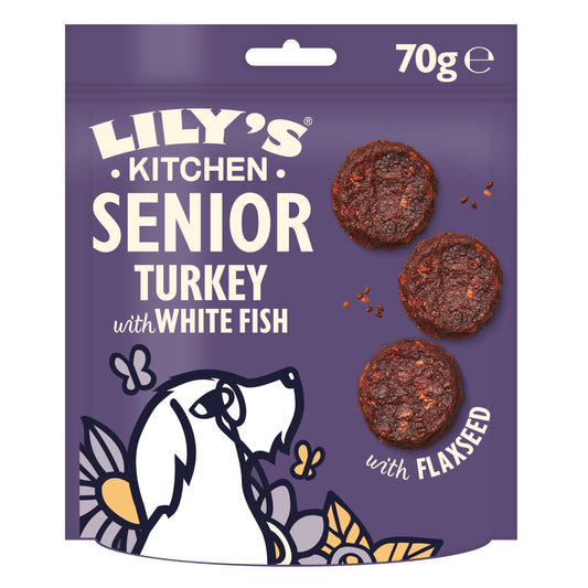 Lily's Kitchen Turkey & Whitefish Senior Dog Treats 70G
