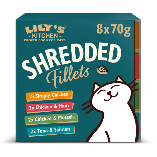 Lily's Kitchen Shredded Fillets Multipack Wet Cat Food 8x70G
