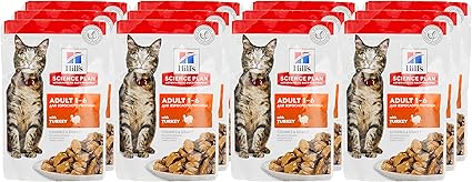 Adult Wet Cat Food Turkey Pouches-85gx12