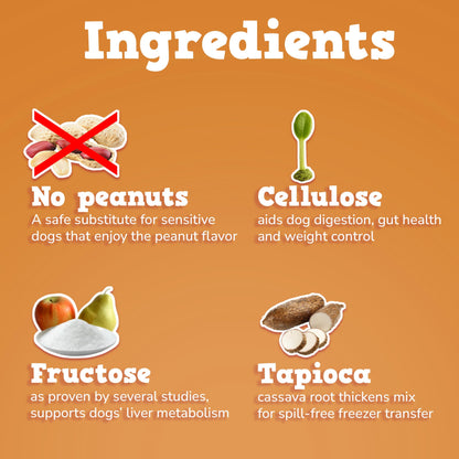 Smoofl Peanut Butter Mix for Dog Ice with 10pcs Chew Sticks - 105G