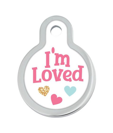 Hillman ID Tag - Im Loved Raised Edge Small Circle