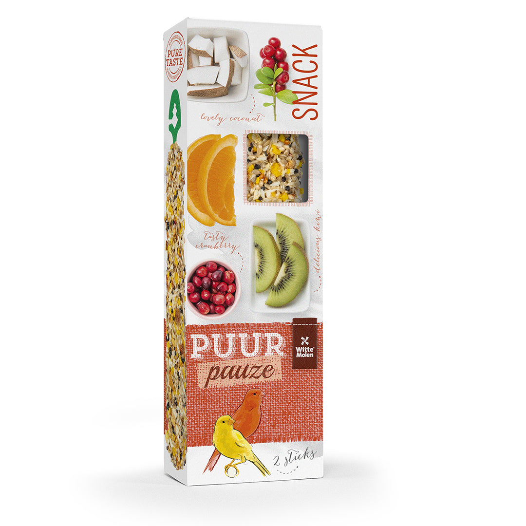 Witte Molen Puur Pauze Sticks with Elder & Cranberry for Canary - 60g