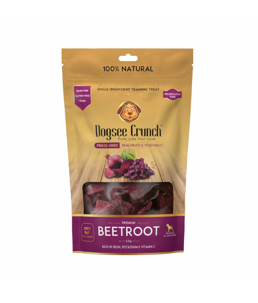 Dogsee Crunch Beetroot: Freeze-Dried Beet Dog Training Treats -10g