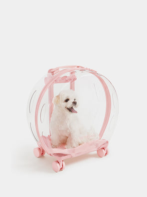 Bubble Pet Carrier (Pink and Transparent)