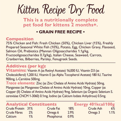 Lily's Kitchen Chicken & White Fish Kitten Dry Food 800gms