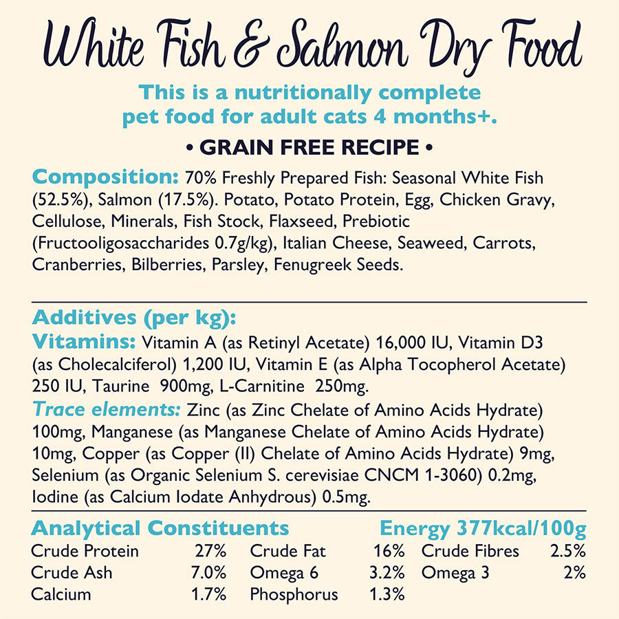 Lily's Kitchen Fisherman's Feast White Fish & Salmon Dry Cat Food 2kg