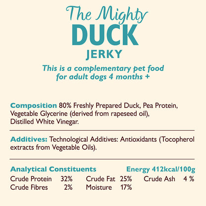 Lily's Kitchen The Mighty Duck Mini Jerky Grain Free Dog Treats 70G