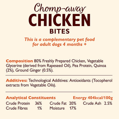 Lily's Kitchen Chomp-Away Chicken Bites Dog Treats  70gms