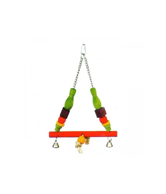VanPet Triangle Type Swing Toy For Large Birds With Bell 40 x 25cm