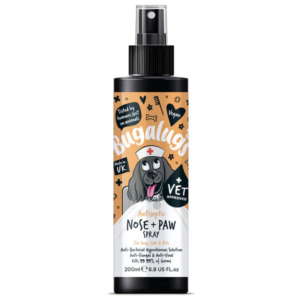 Bugalugs Antiseptic Paw & Nose Spray for Pets - 200ML