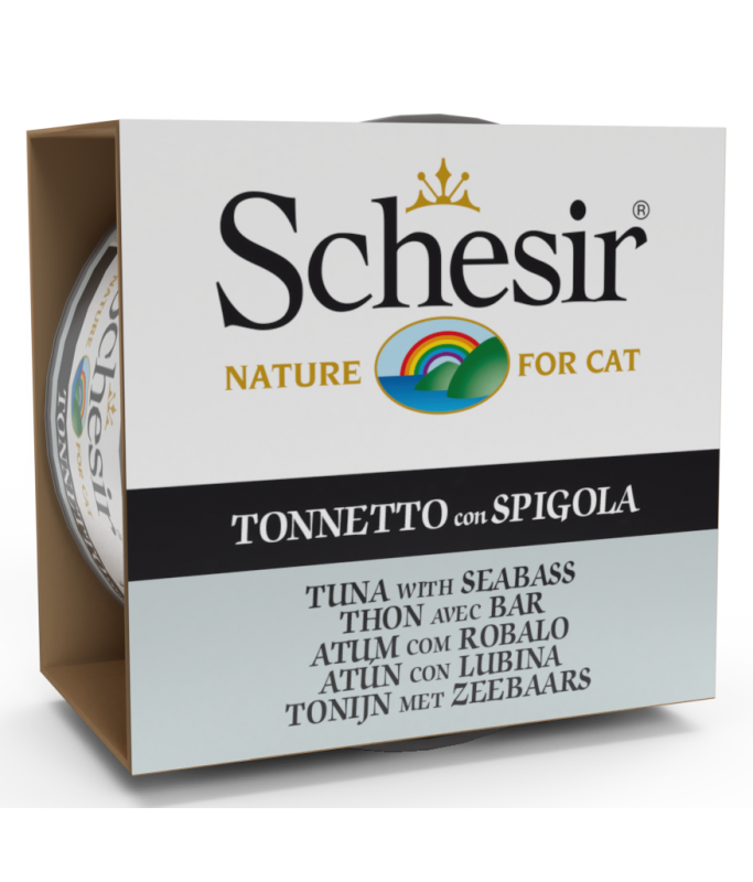 Schesir Cat Wet Food-Tuna With Seabass- 85g
