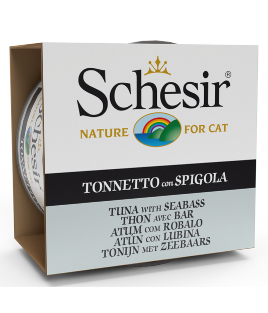 Schesir Cat Wet Food-Tuna With Seabass- 85g