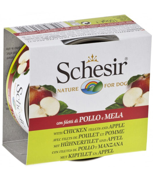 Schesir Dog Wet Food - Chicken Fillets With Apple - 150g