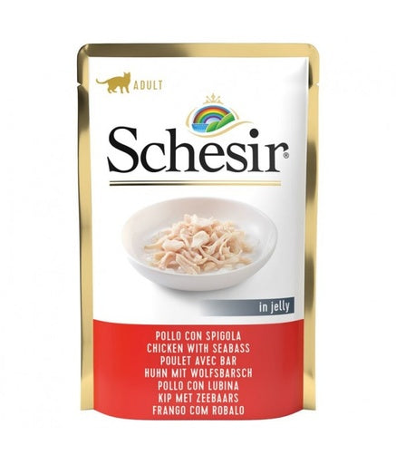 Schesir Cat Pouch Jelly Chicken With Seabass 85gm