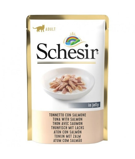 Schesir Cat Pouch Jelly Tuna With Salmon 85gm - 85g