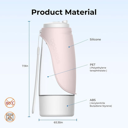 Dogness Water Bottle With Food Storage