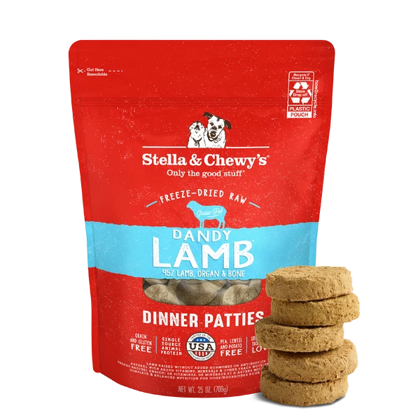 Stella & Chewy's Dog Freeze-Dried Dandy Lamb Patties – 5.5 oz