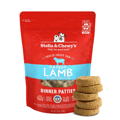 Stella & Chewy's Dog Freeze-Dried Dandy Lamb Patties – 5.5 oz