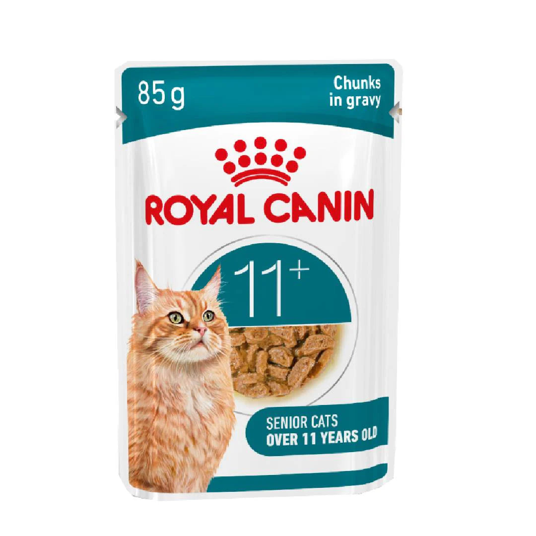 Feline Health Nutrition Senior Ageing 11+ gravy