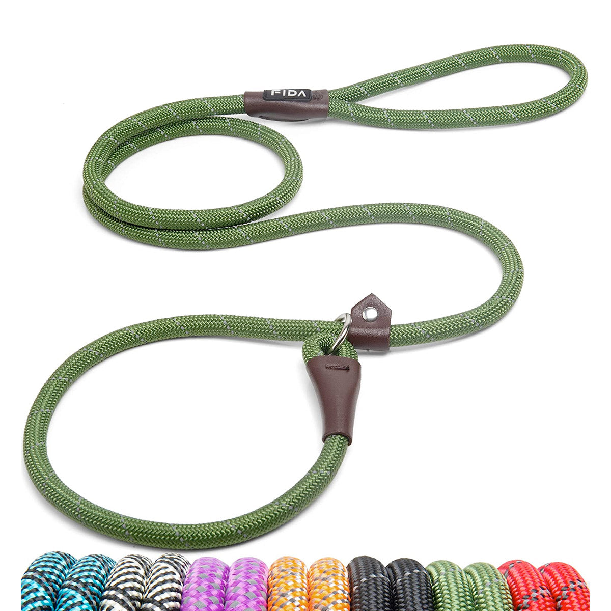 Fida Durable Slip Lead Dog Leash / Training Leash(6ft length, 1/2″ thick Rope)