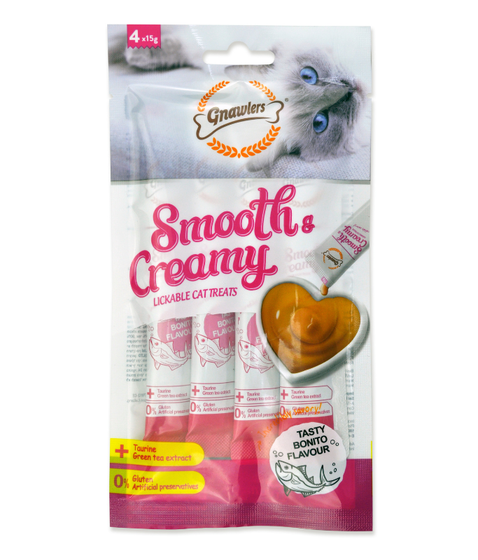 Gnawlers Smooth & Creamy Lickable Cat Treats - Mix Flavour