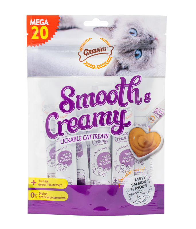 Gnawlers Smooth & Creamy Lickable Cat Treats - Salmon Flavour